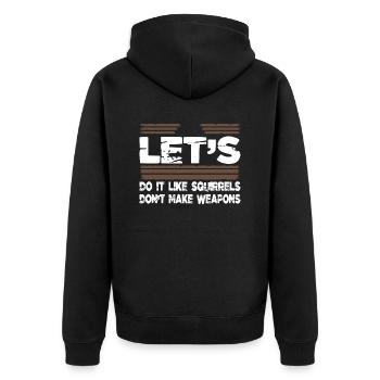 happy birthday present idea hippie love - Unisex Premium Bio Zip Hoodie - Schwarz - Hinten - Nico (187cm)