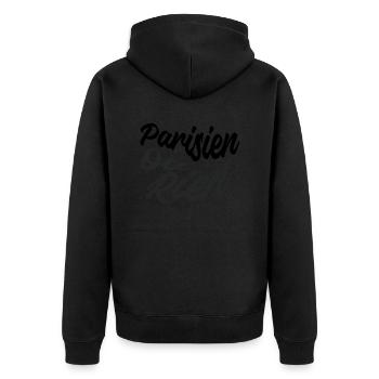 Parisien ou rien - Veste à capuche bio Premium Unisexe - noir - Dos - Nico (187cm)