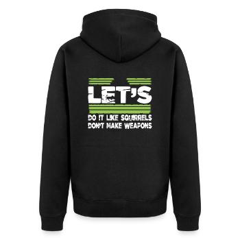 gift idea present gift heart dove of peace jokes - Unisex Premium Bio Zip Hoodie - Schwarz - Hinten - Nico (187cm)