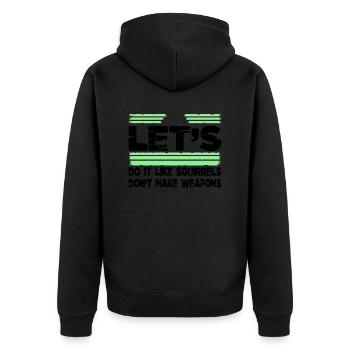 Present Idea Quote Hippie Festival - Unisex Premium Organic Zip Hoodie - black - Back - Nico (187cm)