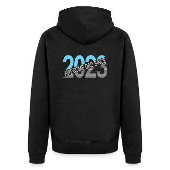 Papa génial depuis 2023 - Veste à capuche bio Premium Unisexe - noir - Dos - Nico (187cm)