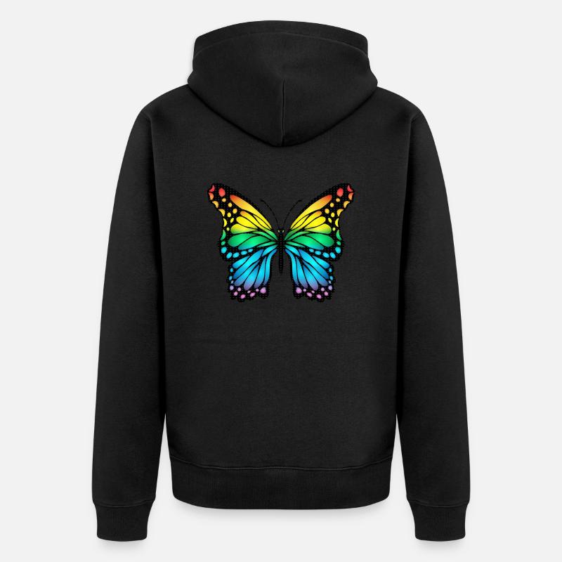 Papillon - Veste à capuche bio Premium Unisexe - noir