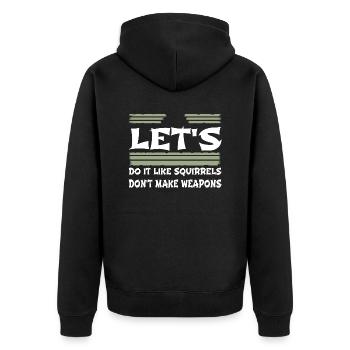peace symbol dove of peace gift idea 1960s quote - Unisex Premium Bio Zip Hoodie - Schwarz - Hinten - Nico (187cm)