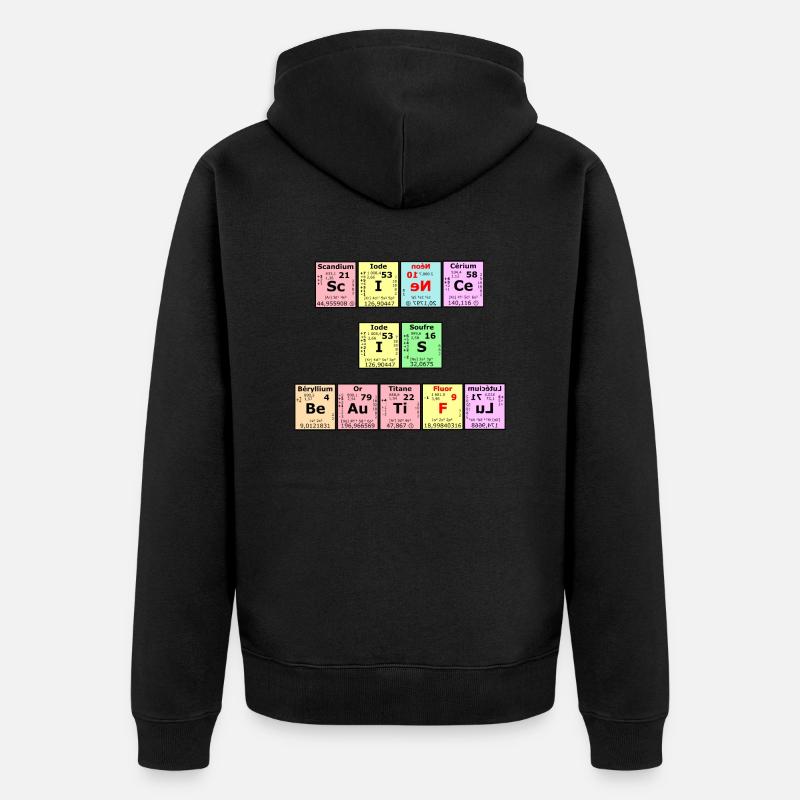 Science Is Beautiful - Veste à capuche bio Premium Unisexe - noir