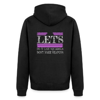 Love Family Peace Symbol Flower Power Awesome - Unisex Premium Organic Zip Hoodie - black - Back - Nico (187cm)