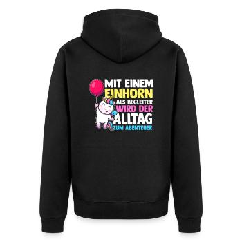 Licorne - Veste à capuche bio Premium Unisexe - noir - Dos - Nico (187cm)