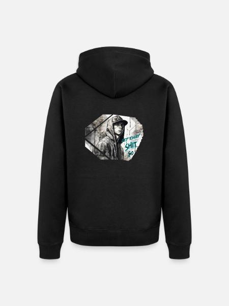 junger Rapper - Unisex Premium Bio Zip Hoodie - Schwarz