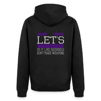 disarmament green peace movement child 1960s - Unisex Premium Bio Zip Hoodie - Schwarz - Hinten - Nico (187cm)