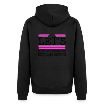 pride present idea child peace movement - Unisex Premium Bio Zip Hoodie - Schwarz - Hinten - Nico (187cm)
