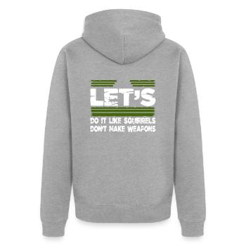 60s Peace Geek Peace Movement Counterculture - Unisex Premium Organic Zip Hoodie - heather grey - Back - Nico (187cm)