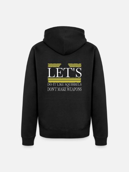 Fun Geek Peace Movement 1960s - Unisex Premium Organic Zip Hoodie - black