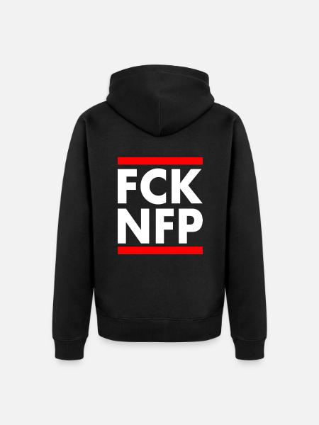 Fck nfp - Unisex Premium Organic Zip Hoodie - black