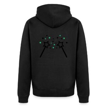 Baguette 002 - Veste à capuche bio Premium Unisexe - noir - Dos - Nico (187cm)