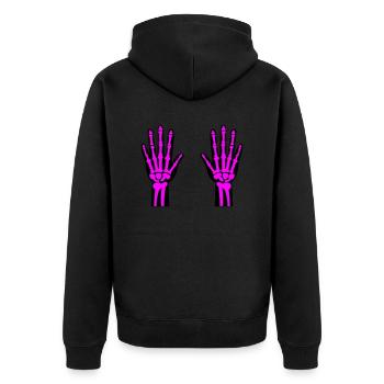 Mains Squelette 02 - Veste à capuche bio Premium Unisexe - noir - Dos - Nico (187cm)