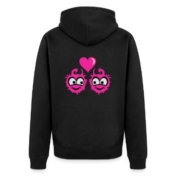 Amour monstre - Veste à capuche bio Premium Unisexe - noir - Dos - Nico (187cm)
