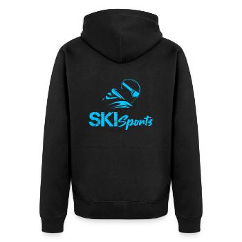 Sports de ski - Veste à capuche bio Premium Unisexe - noir - Dos - Nico (187cm)