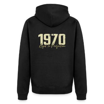 Original 1970 Rétro Cadeau d’anniversaire des années 1970 Années 1970 - Veste à capuche bio Premium Unisexe - noir - Dos - Nico (187cm)