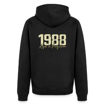 Original 1988 Rétro 1988 Cadeau d’anniversaire 1988 - Veste à capuche bio Premium Unisexe - noir - Dos - Nico (187cm)