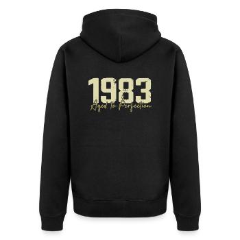 Original 1983 Rétro 1983 Cadeau d’anniversaire 1983 - Veste à capuche bio Premium Unisexe - noir - Dos - Nico (187cm)