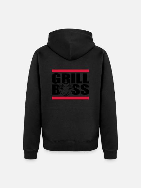 grill - Unisex Premium Bio Zip Hoodie - Schwarz