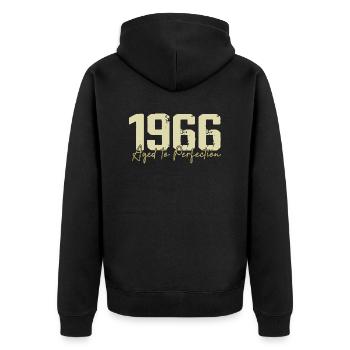 Original 1966 Retro 1966 Birthday Gift 1966 - Unisex Premium Organic Zip Hoodie - black - Back - Nico (187cm)