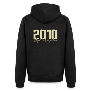 Original 2010 Rétro 2010 Cadeau d’anniversaire 2010 - Veste à capuche bio Premium Unisexe - noir - Dos - Nico (187cm)