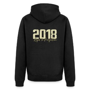 Original 2018 Rétro 2018 Cadeau d’anniversaire 2018 - Veste à capuche bio Premium Unisexe - noir - Dos - Nico (187cm)