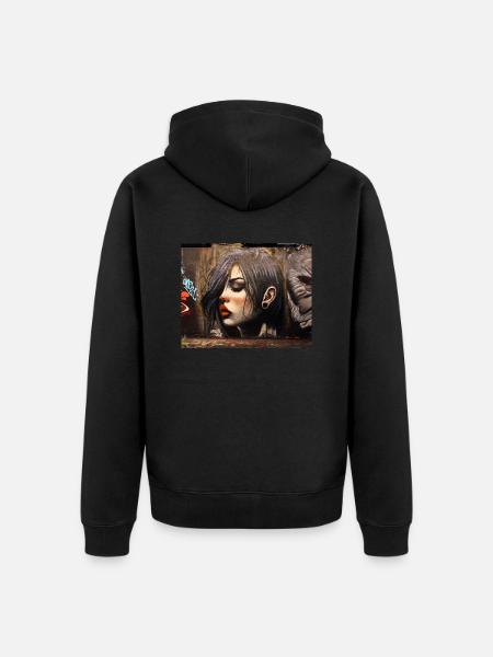 London 2 - Unisex Premium Bio Zip Hoodie - Schwarz