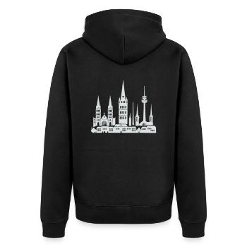 Horizon de Bonn - Veste à capuche bio Premium Unisexe - noir - Dos - Nico (187cm)