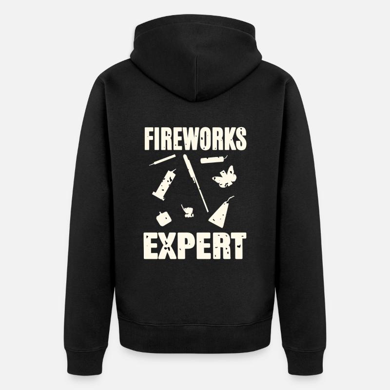 Feu d’artifice - Veste à capuche bio Premium Unisexe - noir