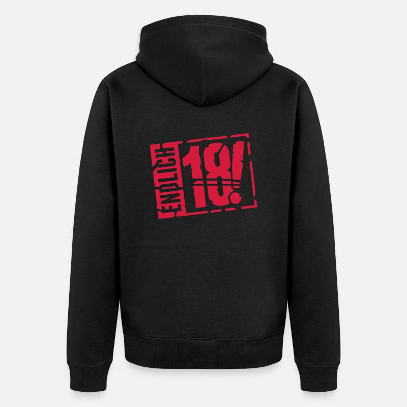 endlich_18_g1 - Veste à capuche bio Premium Unisexe - noir