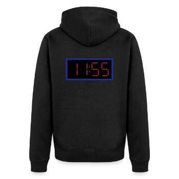 ★ couleurs de conception variables ★ horloge numérique 11:55 horloge - Veste à capuche bio Premium Unisexe - noir - Dos - Nico (187cm)