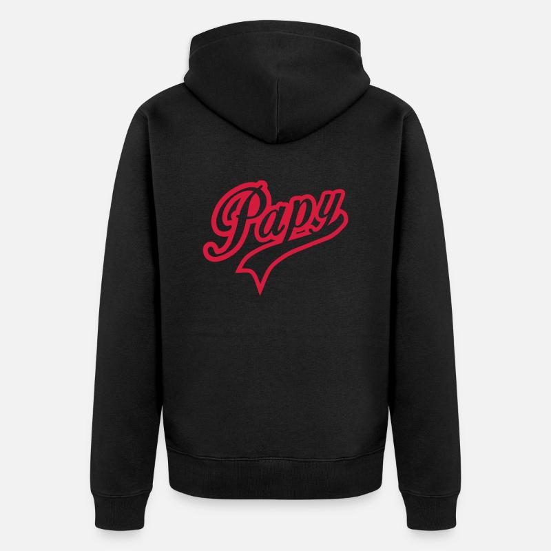 papy logo 15032 - Veste à capuche bio Premium Unisexe - noir