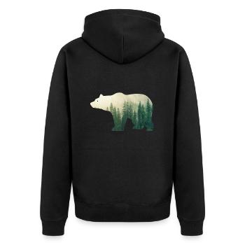 Aventure Outsider Outdoor Nature - Veste à capuche bio Premium Unisexe - noir - Dos - Nico (187cm)