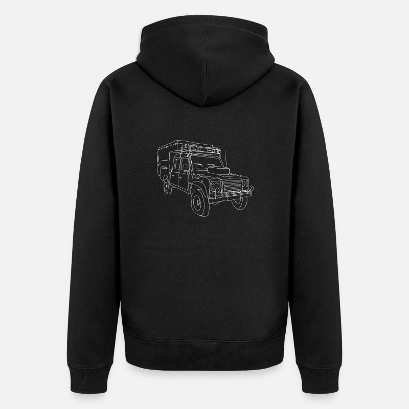 Mon Defender White - Veste à capuche bio Premium Unisexe - noir