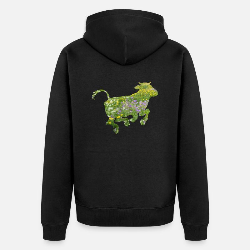 vache - Veste à capuche bio Premium Unisexe - noir