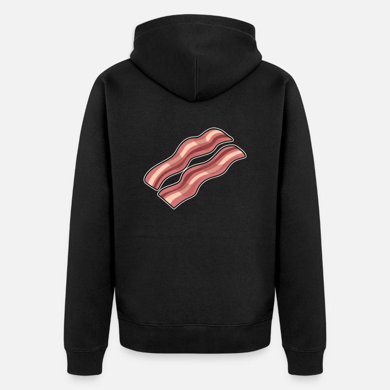 Bacon Speck - Unisex Premium Organic Zip Hoodie - black