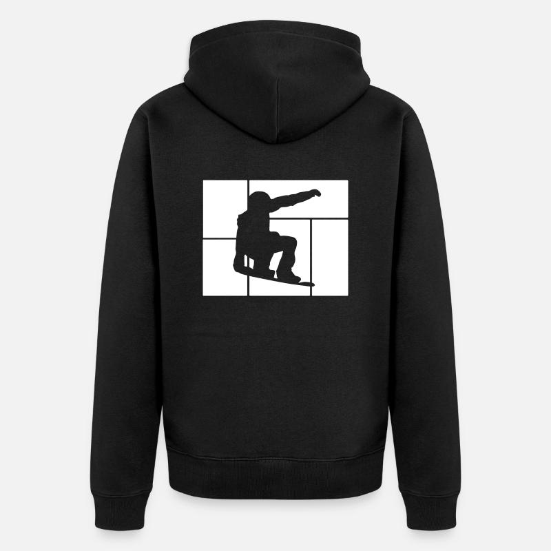 Snowboard Snowboarder - Veste à capuche bio Premium Unisexe - noir