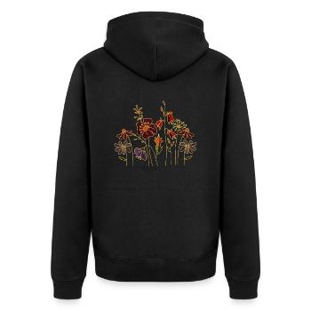 Fleur - Veste à capuche bio Premium Unisexe - noir - Dos - Nico (187cm)
