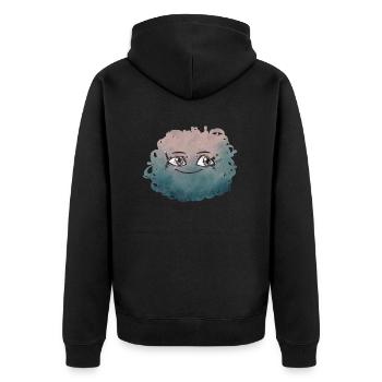 Petit Monstre pelote n°5 - Veste à capuche bio Premium Unisexe - noir - Dos - Nico (187cm)