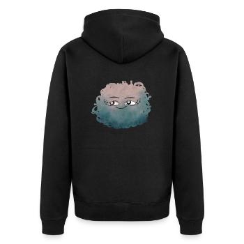 Petit Monstre pelote n°4 - Veste à capuche bio Premium Unisexe - noir - Dos - Nico (187cm)
