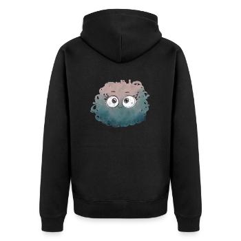 Petit Monstre pelote n°1 - Veste à capuche bio Premium Unisexe - noir - Dos - Nico (187cm)