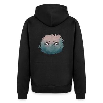 Petit Monstre pelote n°10 - Veste à capuche bio Premium Unisexe - noir - Dos - Nico (187cm)