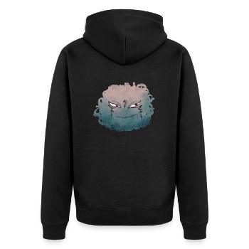 Petit Monstre pelote n°9 - Veste à capuche bio Premium Unisexe - noir - Dos - Nico (187cm)