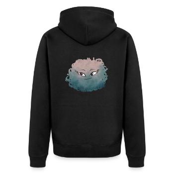 Petit Monstre pelote n°7 - Veste à capuche bio Premium Unisexe - noir - Dos - Nico (187cm)