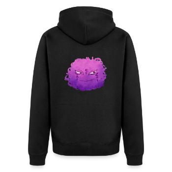 Little Pelota Monster n°9 – pink - Unisex Premium Organic Zip Hoodie - black - Back - Nico (187cm)