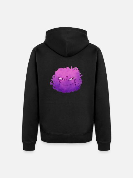 Little Pelota Monster n°9 – pink - Unisex Premium Organic Zip Hoodie - black