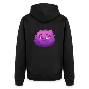 Petit Monstre pelote n°3 – rose - Veste à capuche bio Premium Unisexe - noir - Dos - Nico (187cm)