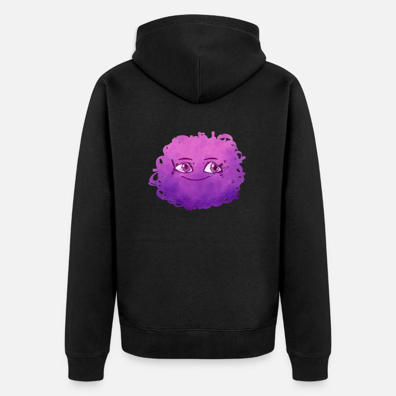 Petit Monstre pelote n°5 – rose - Veste à capuche bio Premium Unisexe - noir