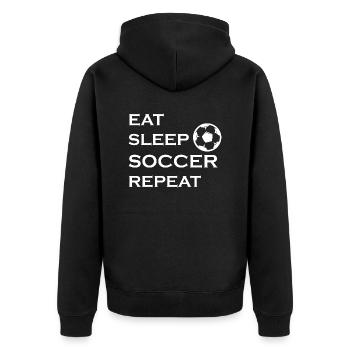Football - Veste à capuche bio Premium Unisexe - noir - Dos - Nico (187cm)